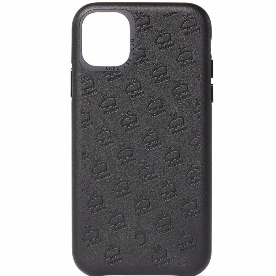 Decoded Leren Back Cover Pig & Hen - Black | Iphone 11 Series