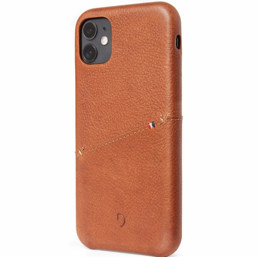 Decoded Leren Back Cover Card Case - Brown | Iphone 11 Series