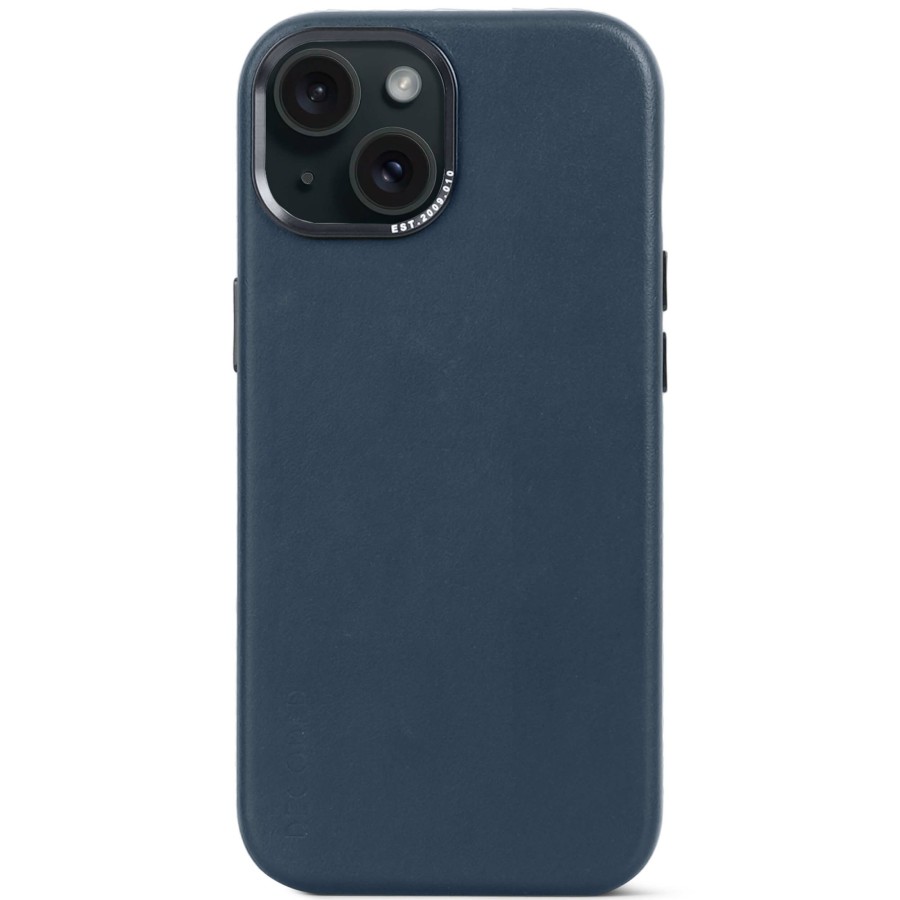 Decoded Leren Back Cover - True Navy | Iphone 15 Series