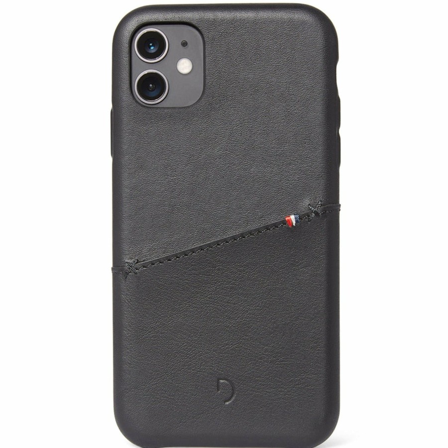 Decoded Leren Back Cover Card Case - Black | Iphone 11 Series