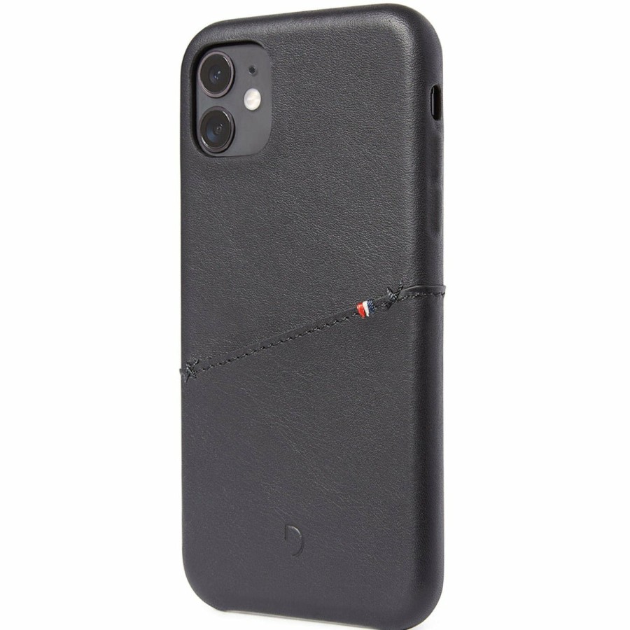 Decoded Leren Back Cover Card Case - Black | Iphone 11 Series