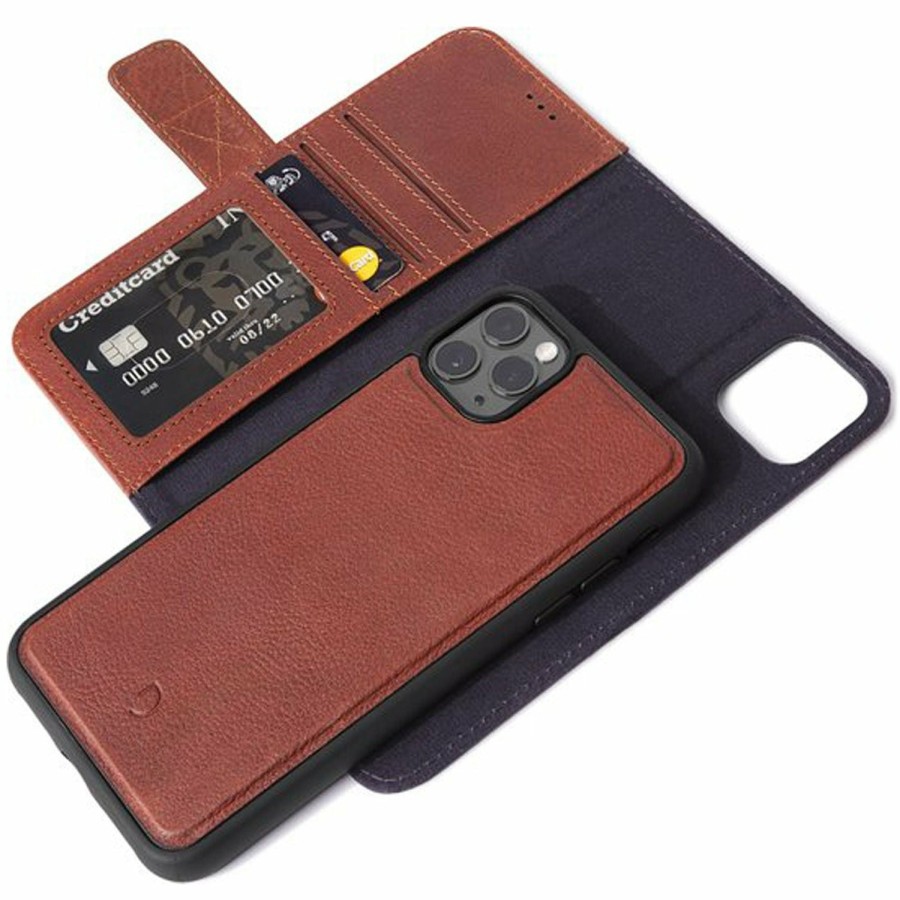 Decoded Leren Detachable Wallet - Chocolate Brown | Iphone 11 Series