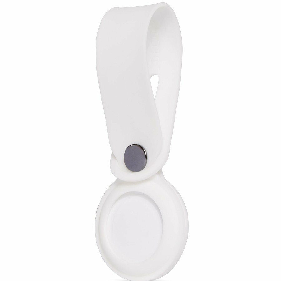 Decoded Leren Airtag Loop - White | Airtag Loops