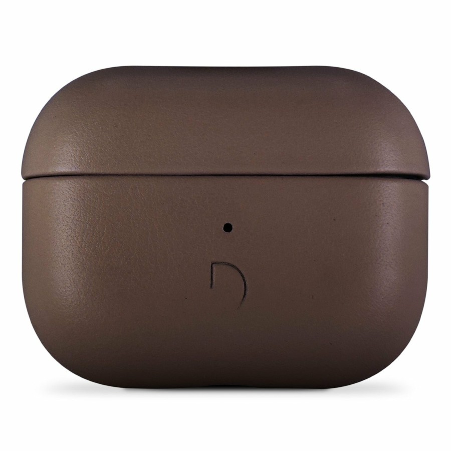 Decoded Leren Aircase - Chocolate Brown | Airpods Pro