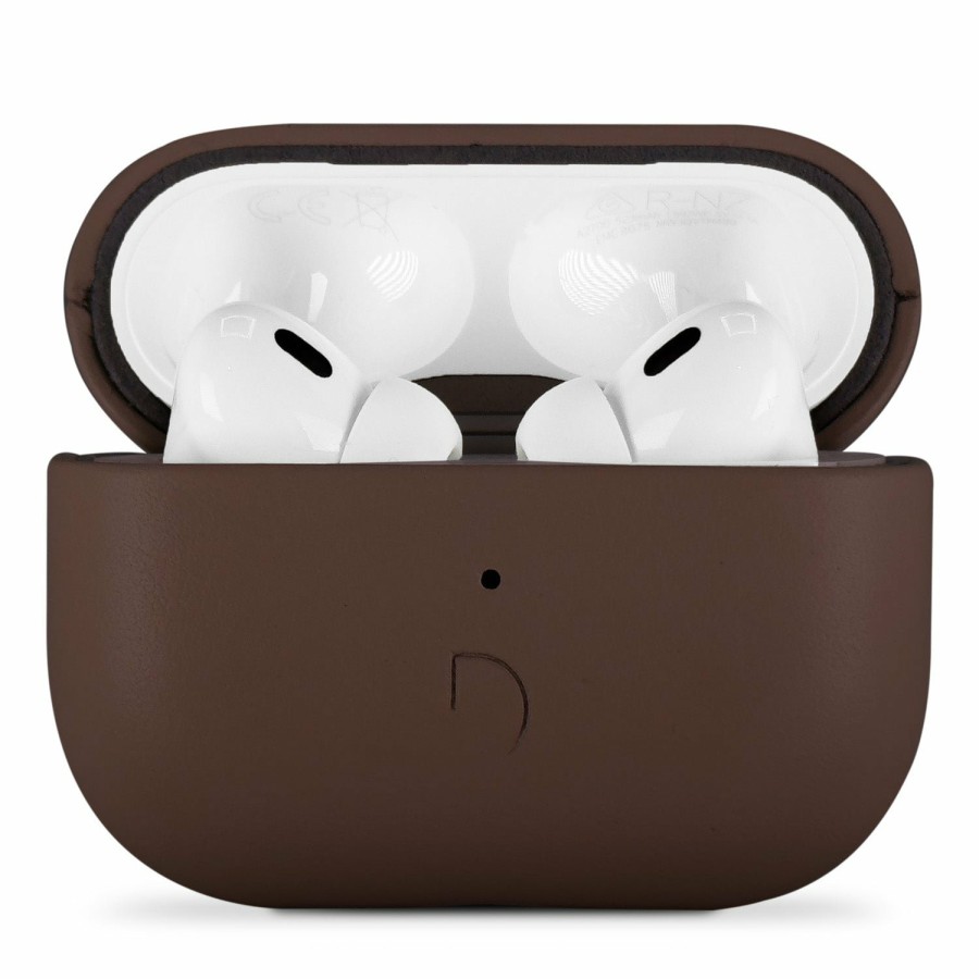 Decoded Leren Aircase - Chocolate Brown | Airpods Pro