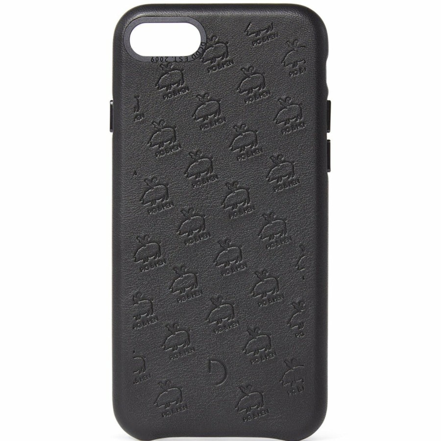 Decoded Leren Back Cover Pig & Hen - Black | Iphone Se