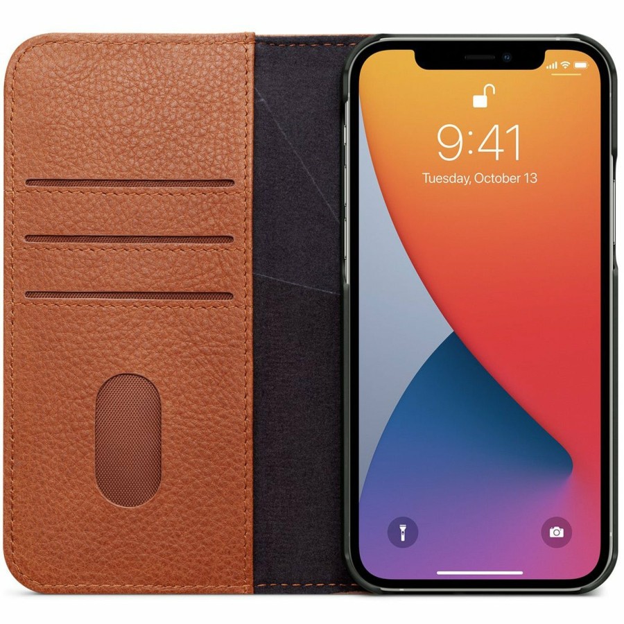 Decoded Leren Wallet Case - Brown | Iphone 12 Series