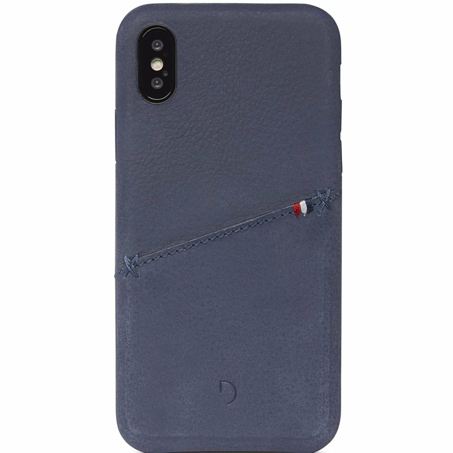 Decoded Leren Back Cover Card Case - Navy | Andere Iphone Series