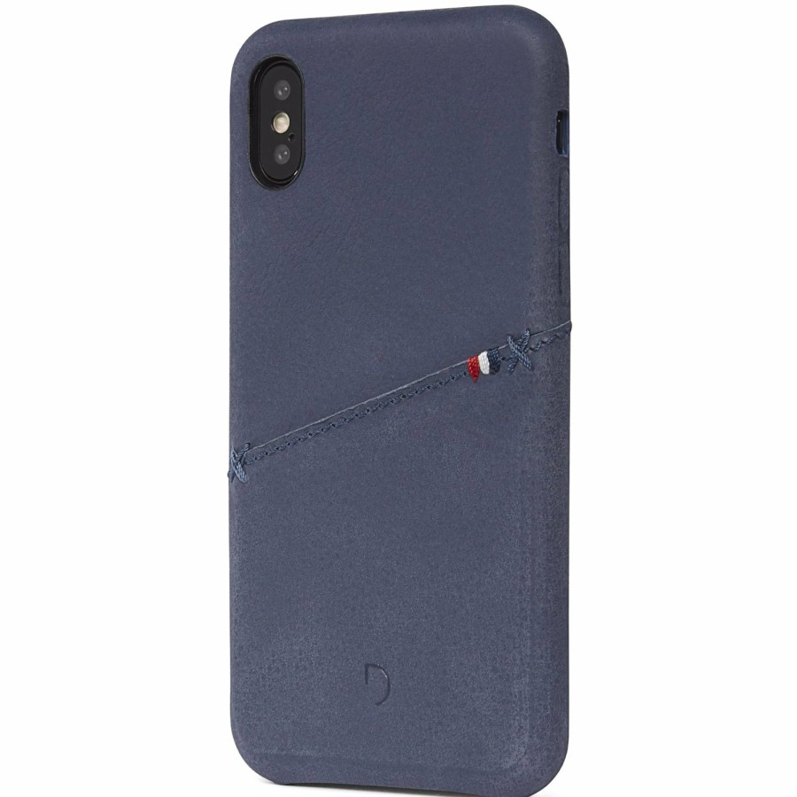 Decoded Leren Back Cover Card Case - Navy | Andere Iphone Series