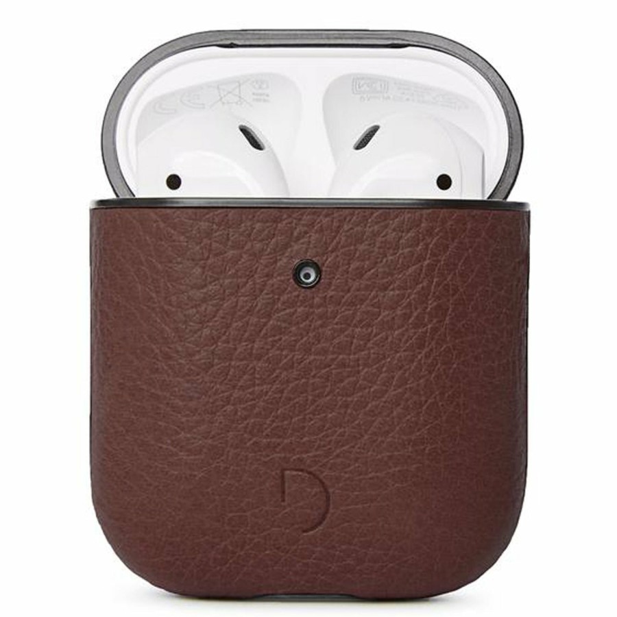 Decoded Leren Aircase 1 & 2 - Cinnamon Brown | Airpods