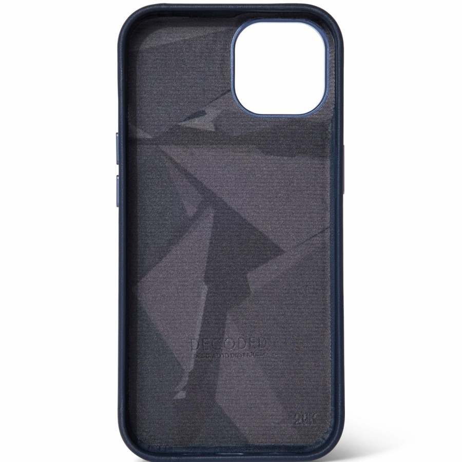 Decoded Leren Back Cover - Navy | Iphone 14 Series