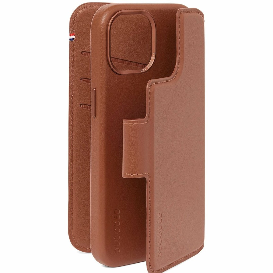 Decoded Leren Detachable Wallet - Tan | Iphone 15 Series