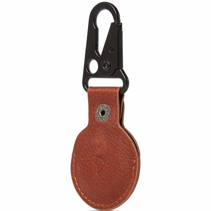 Decoded Leren Airtag Dogclip - Brown | Airtag Dogclips