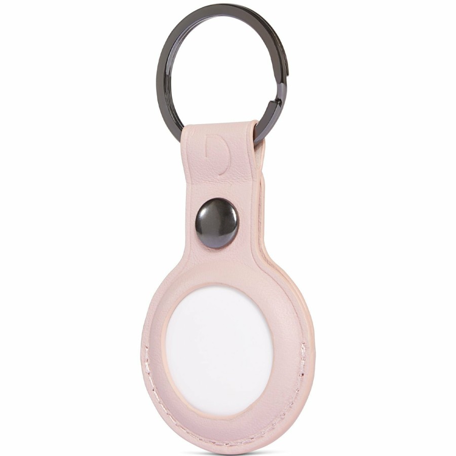 Decoded Leren Airtag Keychain - Pink | Airtag Keychains